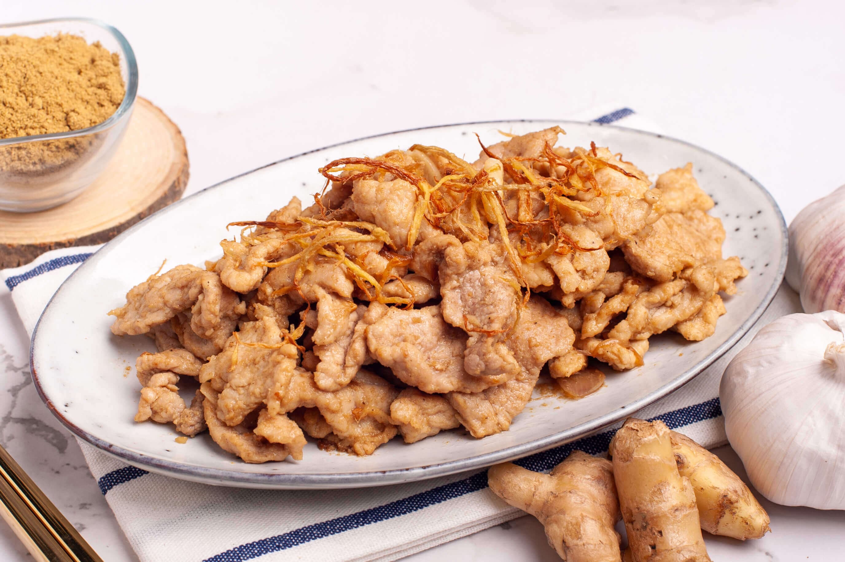 Cumin garlic pork