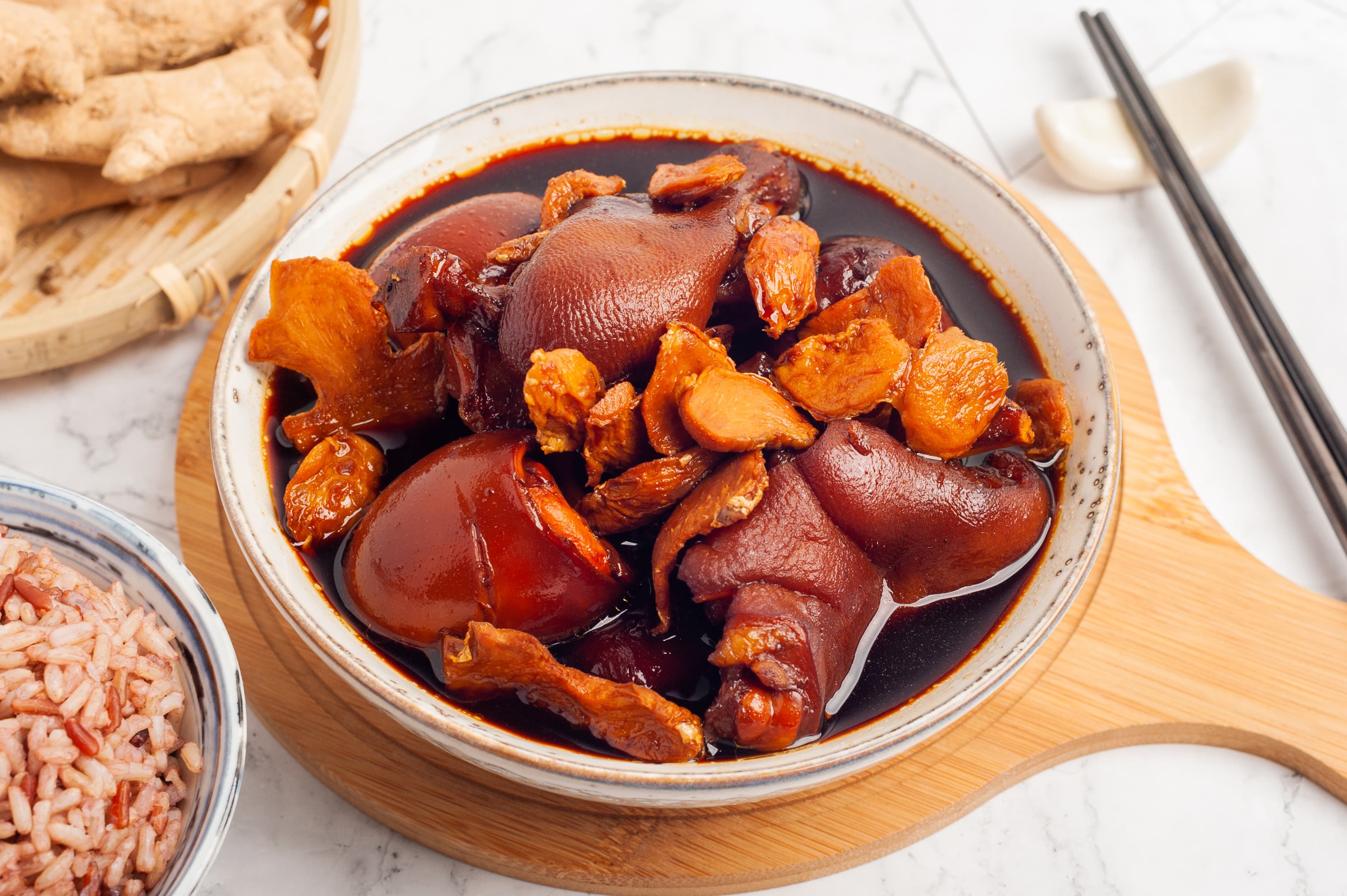 Black Vinegar Pig's Trotter with Omega-3 Enriched Egg