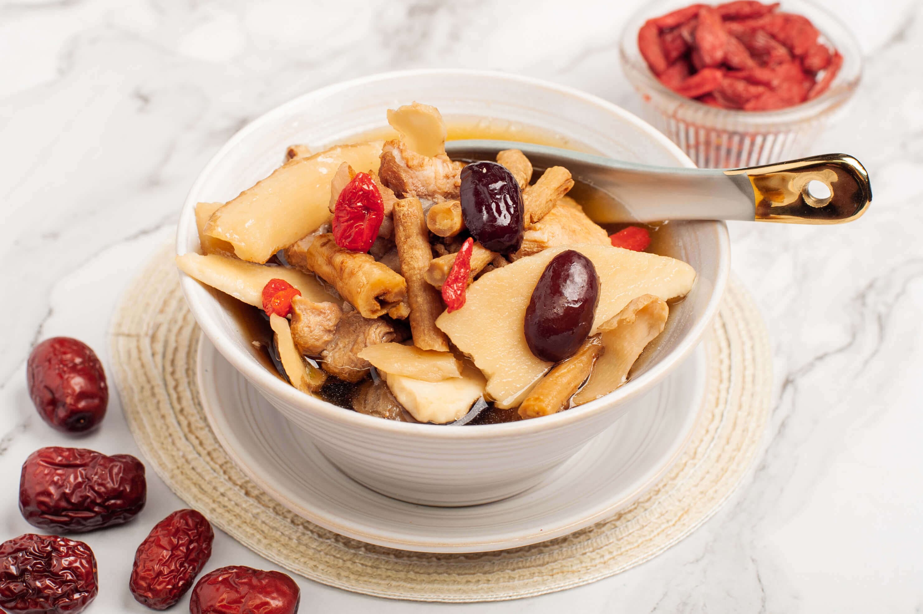 Herbal Pork Soup with Fish Maw and Red Dates